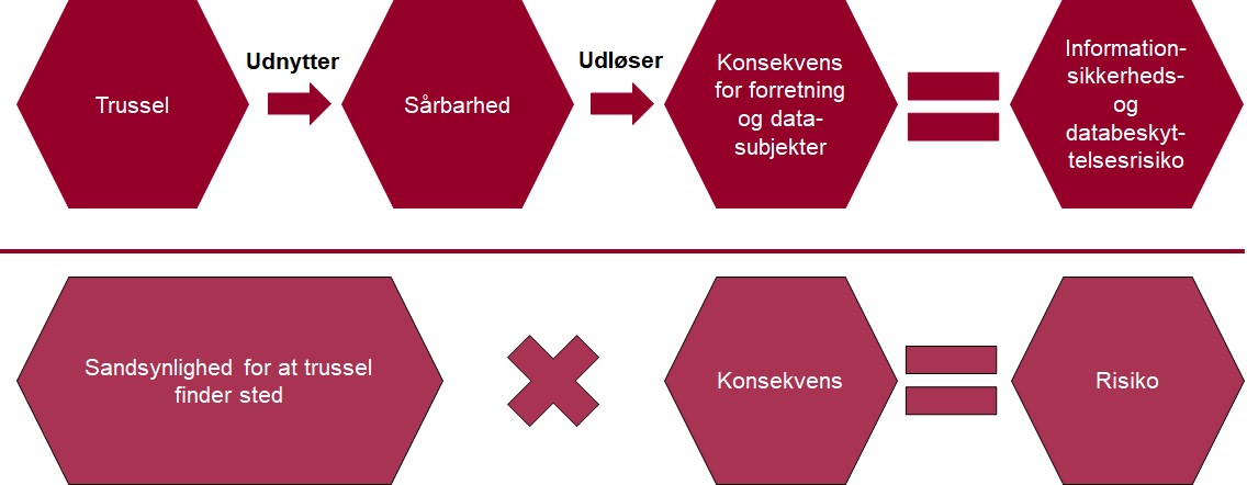 Figuren viser processen for risikovurdering, som det beskrives i teksten ovenfor.